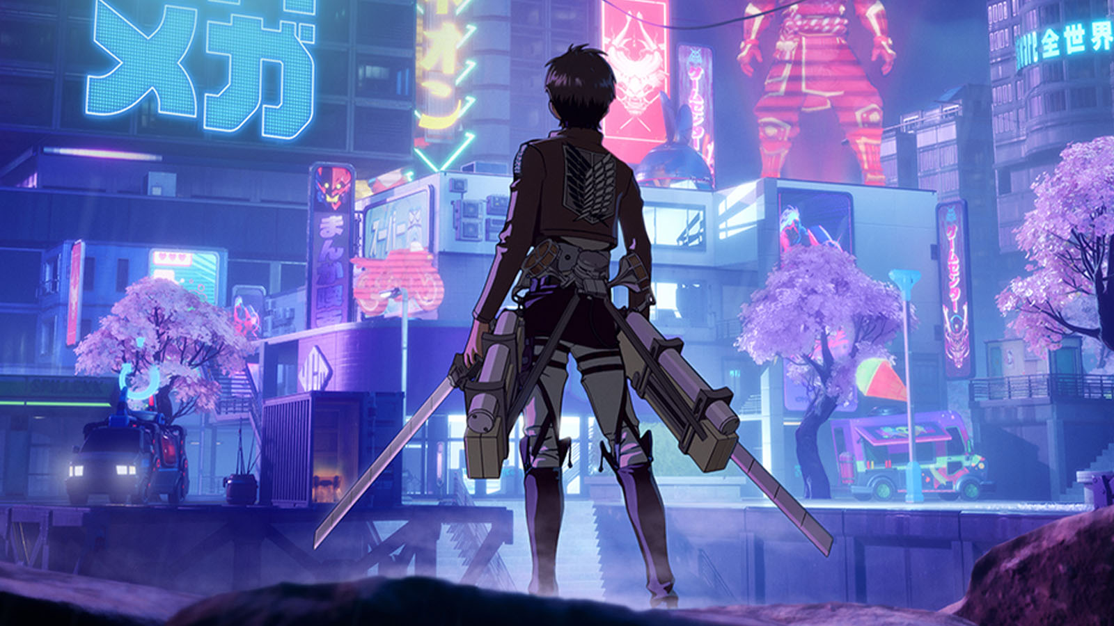 Eren Yeager, Levi y Mikasa de Attack on Titan llegan a Fortnite, junto a nuevas armas y los equipos de maniobras sacados del anime.