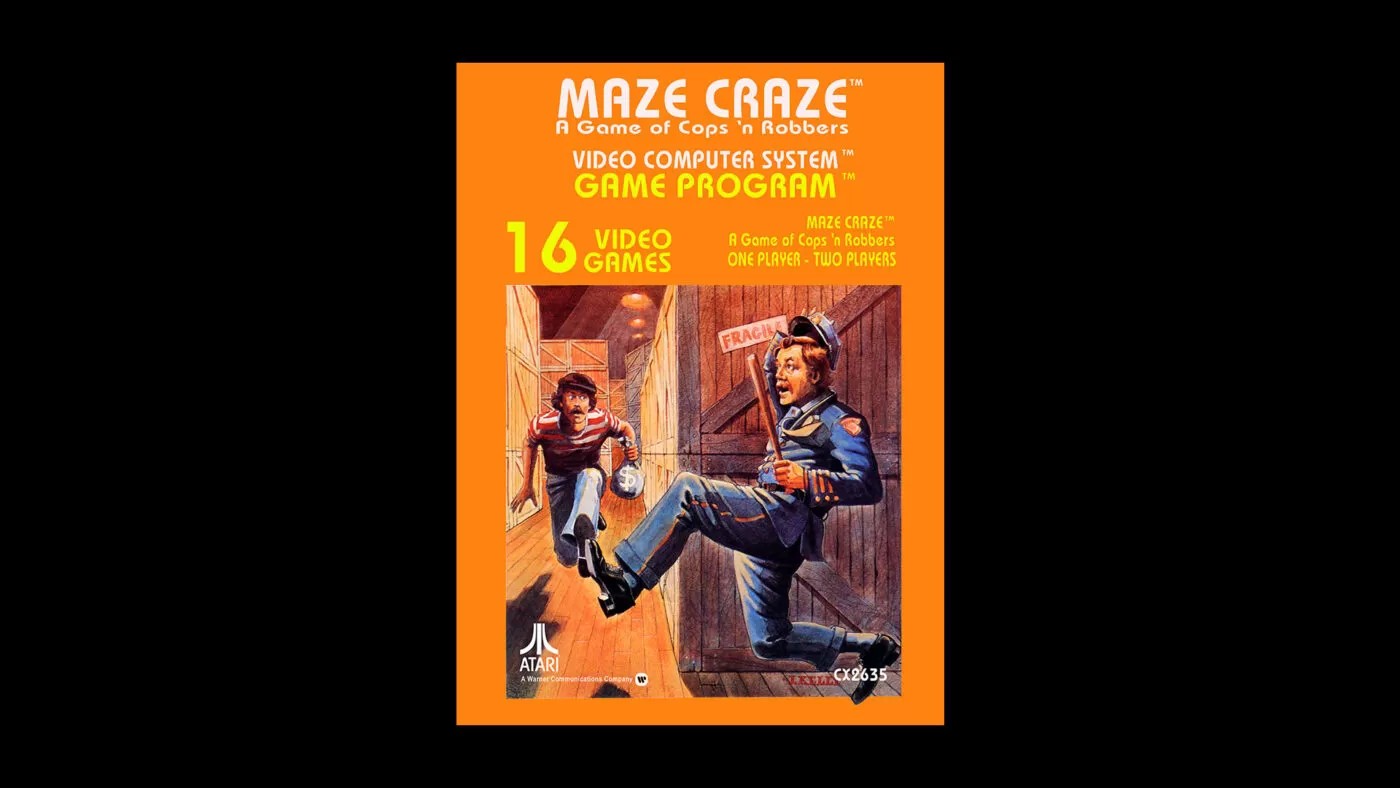 Portada de Maze Craze, donde controlamos a dos criminales que han cometido delitos.