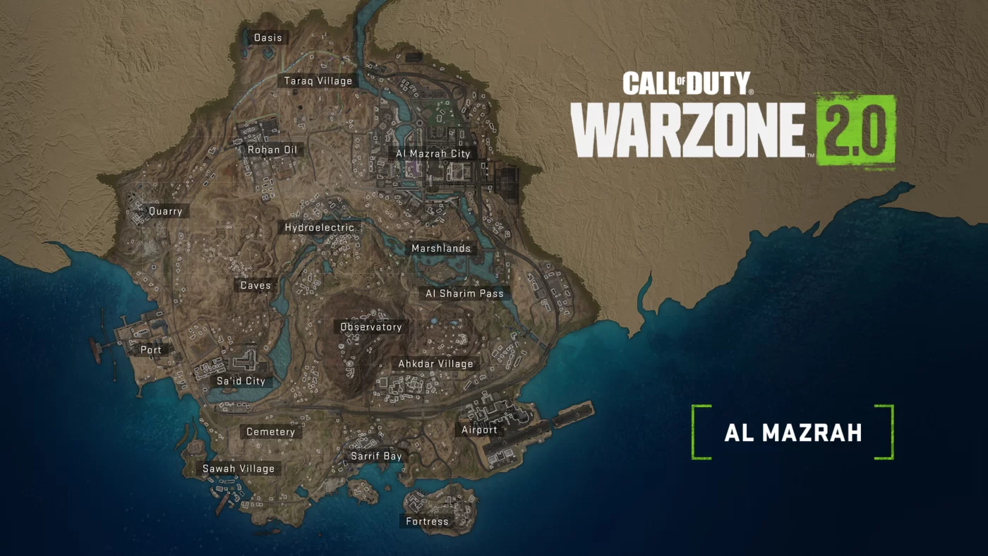 Al-Mazrah, el nuevo mapa de Warzone 2.0 será el epicentro del universo Modern Warfare II (dentro de la República Unida de Adal)